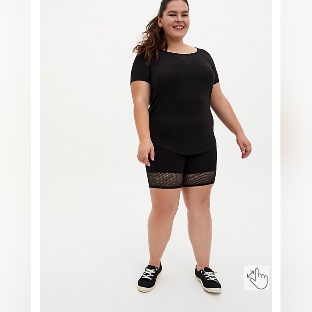 Torrid Black Fishnet Shorts 6x